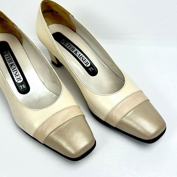 Peter Kaiser Leather Beige Pumps size 7 1/2 - Picture 4 of 13